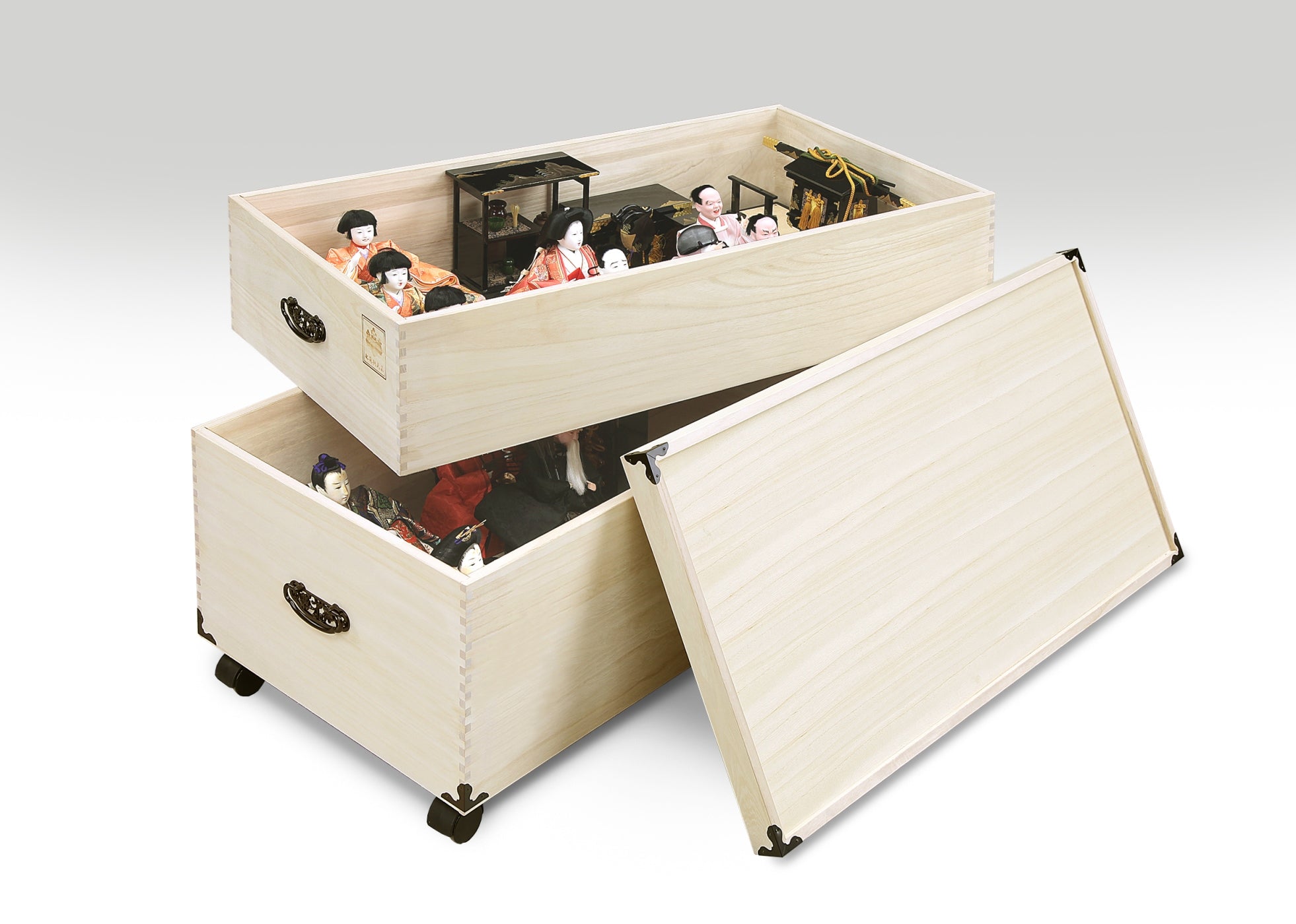 総桐ひな人形収納ケース２段　ＴＳ-２ＣＬ